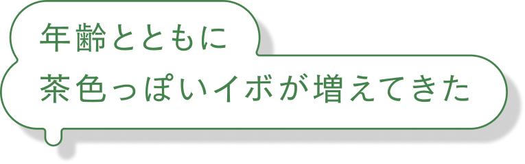 年齢とともに茶色っぽいイボが増えてきた